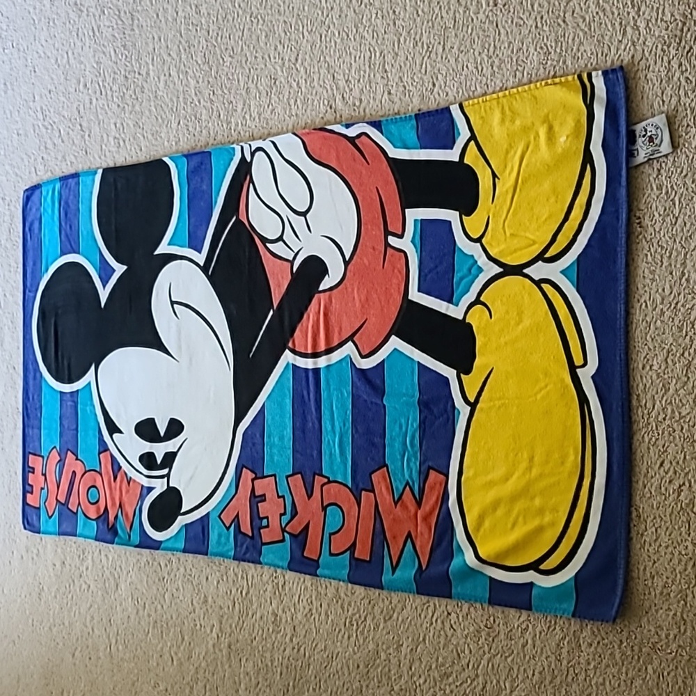 Large Vintage Disney Mickey Beach Towel